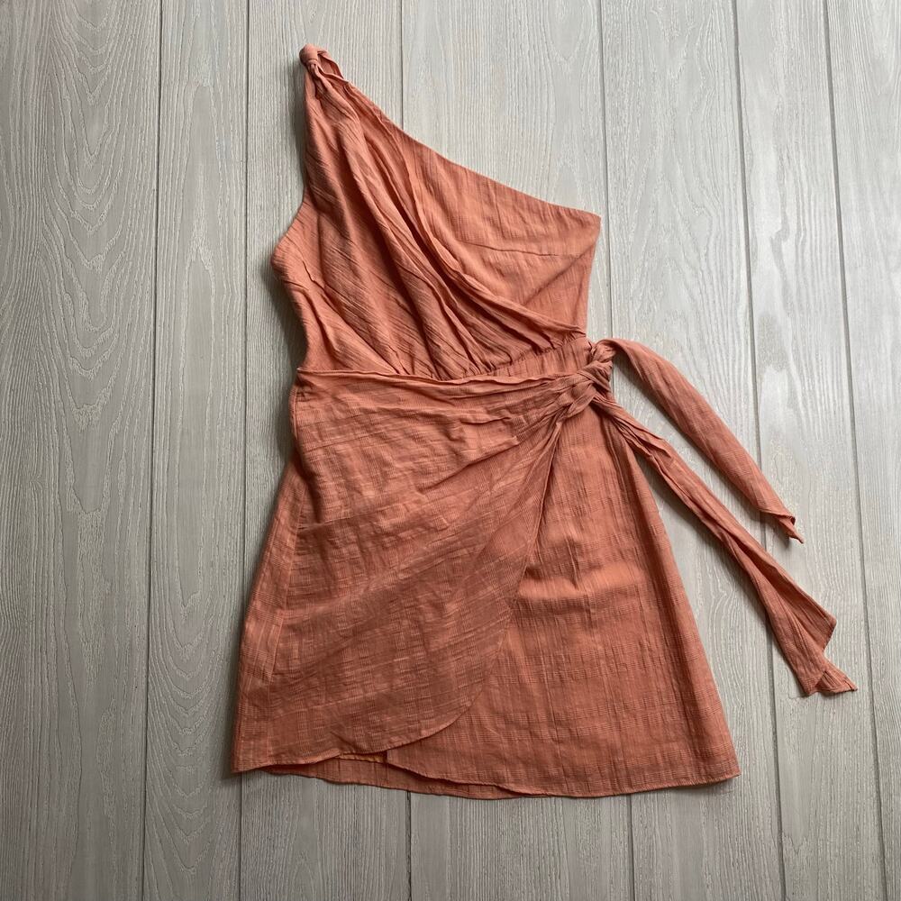 Hello Molly Women's Peach Pink Soft Hearts Club Mini Dress Size Small 4 - Picture 3 of 12